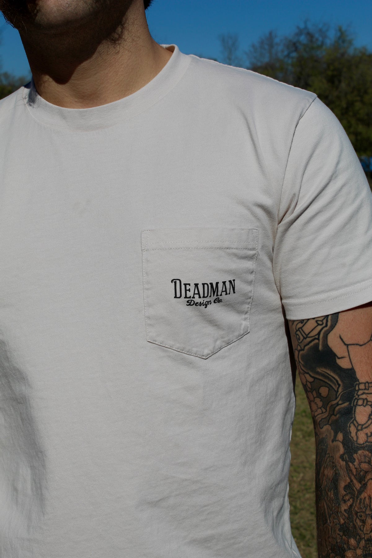 Deadman Design Deadman Pocket Tee - Off White – Deadman Design Co.